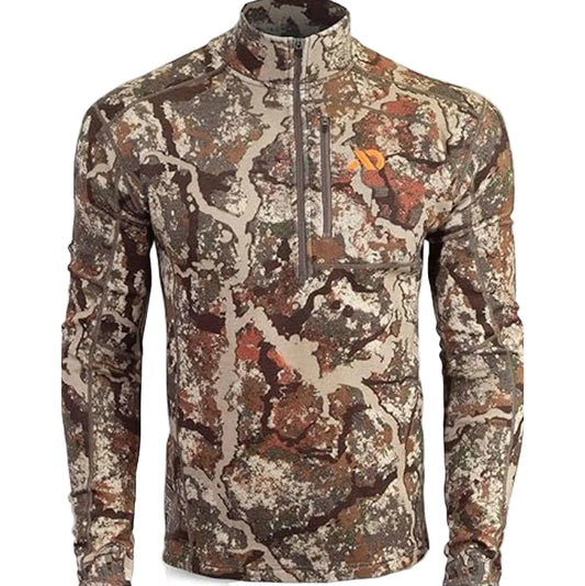 Men's Furnace Quarter Zip - Merino Camo Hunting Long Sleeve, Insulated Midlayer, Hunting Gear For Men