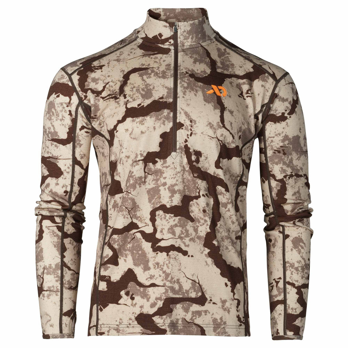 Furnace Quarter Zip - Merino Camo Hunting Long Sleeve, Insulated Midlayer, Hunting Gear For Men